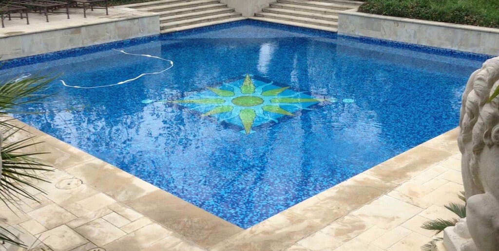 A photo of a clean pool